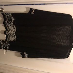 Black mid sleeve cardigan